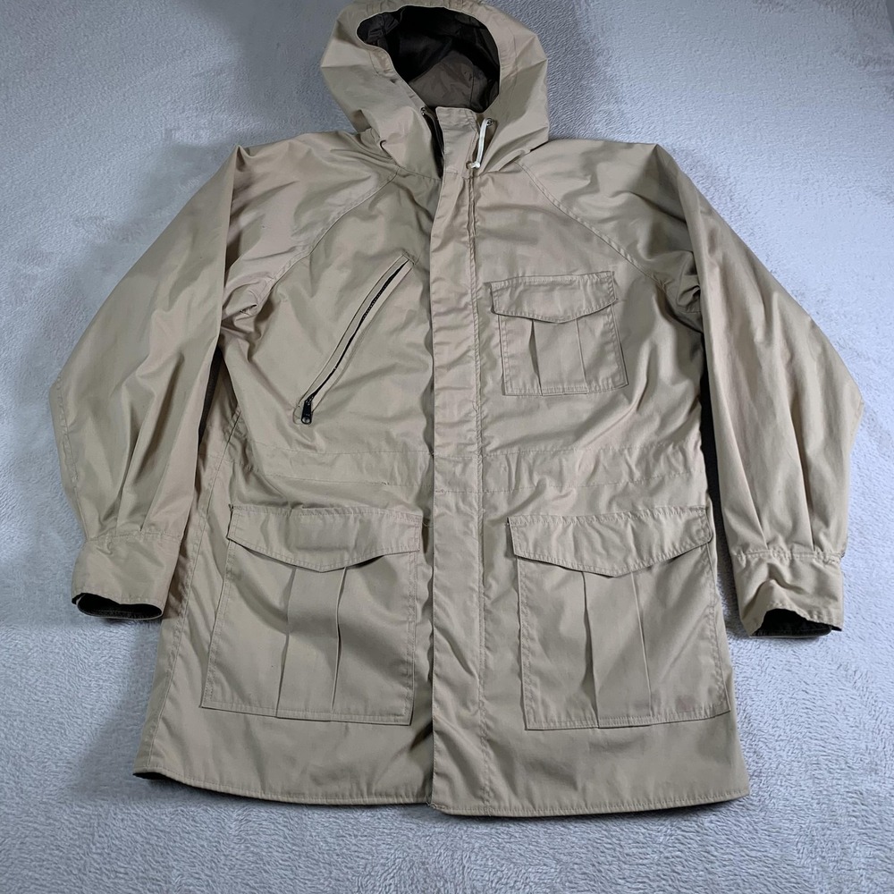 Vintage Holubar Jacket Mens S Tan Hooded Mountain‎ Parka Coat 70s Toni Anderson